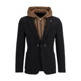 Boss İçi Monogram Desenli Slim Fit Kapüşonlu Ceket Erkek CEKET 50489497 001