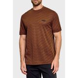 Boss Jakarlı Logolu Regular Fit Bisiklet Yaka T Shirt Erkek T Shirt 50565175 214 - XL - Kahve