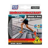 Boss Kaymaz Yüzey Merdiven Kaydirmaz Bant, 25 mm x 5 m, Siyah