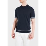 Boss Keten Karışımlı Regular Fit Bisiklet Yaka T Shirt Erkek T SHİRT 50560491 404