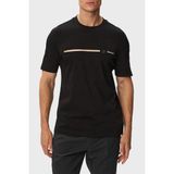 Boss Logolu % 100 Pamuk Bisiklet Yaka T Shirt Erkek T Shirt 50565785 001 - Siyah