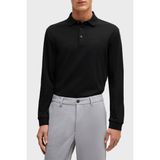 Boss Logolu Interlok Pamuklu Polo Yaka Sweat Erkek Polo Yaka Sweat 50468392 001 - Siyah - 3XL