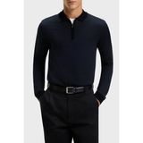 Boss Logolu Pamuklu Regular Fit Yarım Fermuarlı Polo Yaka Kazak Erkek Polo Yaka Kazak 50549583 404 - Lacivert - XL