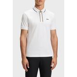 Boss Logolu Pamuklu Slim Fit Yarım Fermuarlı Polo Yaka T Shirt Erkek Polo 50544450 100 - XL - Beyaz