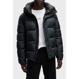 Boss Logolu Regular Fit Kapüşonlu Şişme Mont Erkek Mont 50528573 001 - Siyah