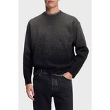 Boss Logolu Yünlü Regular Fit Bisiklet Yaka Kazak Erkek Kazak 50548701 001 - Siyah - Antrasit - M