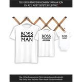 Boss Man Boss Mini Baba Oğul(Tek Ürün Fiyatıdır Kombin Yapmak Için En Az 2 Adet Sepete Ekleyiniz - 0 - 3 Ay - Beyaz