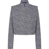 Boss Mavi Kadın Oversize Zikzak Desenli Denim Ceket 50554309 - 40