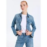 Boss Mavi Kadın Standart Denim Ceket 50542426 - XS