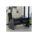 Boss Ofis Masası Antrasit Royal Mermer, Modern ve Şık Çalışma Masası (Sandalye Dahil Değildir)