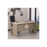 Boss Ofis Masası Kumtaşı Traverten, Modern ve Şık Çalışma Masası (Sandalye Dahil Değildir)