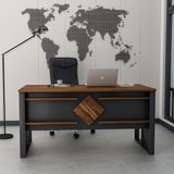 Boss Ofis Masası, Modern ve Şık Çalışma Masası - Antrasit - Kemençe