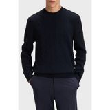 Boss Örgülü Yün ve Kaşmir Karışımlı Regular Fit Bisiklet Yaka Kazak Erkek Kazak 50549975 404 - Lacivert - XL