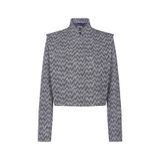 BOSS Oversize Zikzak Desenli Denim Ceket, 38, 5003362114, Mavi, Kadın