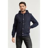 Boss P-Steele Erkek Kapüşonlu Sweatshirt,Mavi L