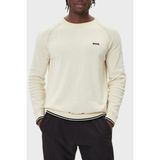 Boss Pamuk Karışımlı Regular Fit Bisiklet Yaka Logolu Kazak Erkek Kazak 50541938 131 - Krem - 2XL