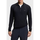 Boss Pamuk Karışımlı Regular Fit Yarım Fermuarlı Dik Yaka Kazak Erkek Kazak 50558352 402 - Lacivert - XL