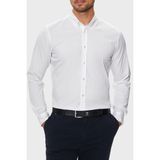 Boss Pamuk Karışımlı Slim Fit Logolu Gömlek Erkek Gömlek 50520291 100 - Beyaz