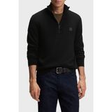 Boss Pamuk ve Kaşmir Karışımlı Regular Fit Dik Yaka Kazak Erkek Kazak 50527585 001 - Siyah