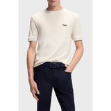 Boss Pamuk ve Yün Karışımlı Regular Fit Bisiklet Yaka T Shirt Erkek T Shirt 50553812 118 - Bej - XL