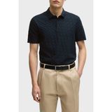Boss Pamuklu Logo Baskılı Regular Fit Düğmeli Polo Yaka T Shirt Erkek Polo Yaka T Shirt 50537132 404 - Lacivert - 2XL