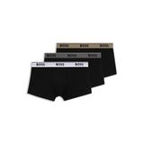 BOSS Pamuklu Logolu 3 Pack Boxer, S, 50554693 004, SİYAH, erkek