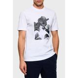 Boss Pamuklu Regular Fit Baskılı Bisiklet Yaka T Shirt Erkek T Shirt 50559754 100 - Beyaz