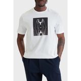 Boss Pamuklu Regular Fit Baskılı Bisiklet Yaka T Shirt Erkek T Shirt 50561861 100 - Beyaz