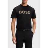 Boss Pamuklu Regular Fit Logolu Bisiklet Yaka T Shirt Erkek T Shirt 50560466 002 - Siyah - 2XL