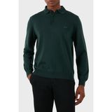 Boss Pamuklu Regular Fit Polo Yaka Kazak Erkek Kazak 50476357 385 - Yeşil