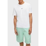 Boss Pamuklu Relaxed Fit Bisiklet Yaka T Shirt Erkek T Shirt 50473278 100 - 4XL - Beyaz