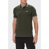 Boss Pamuklu Slim Fit Düğmeli Polo Yaka T Shirt Erkek Polo Yaka T Shirt 50506193 355 - Yeşil