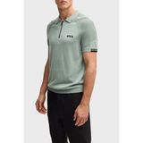 Boss Pamuklu Slim Fit Yarım Fermuarlı Polo Yaka T Shirt Erkek Polo Yaka T Shirt 50537146 357 - 2XL - Açık Yeşil