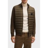 Boss Pamuklu ve Yünlü Slim Fit Dik Yaka Fermuarlı Ceket Erkek Ceket 50526835 361 - Koyu Yeşil - 2XL