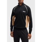 Boss Pamuklu Yarım Fermuarlı Dik Yaka Kazak Erkek Kazak 50519377 001 - Siyah - 2XL