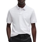 Boss Passenger Beyaz 100 Slim-Fit Streç Pamuk Logo Yamalı Polo Erkek T-shirt
