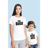 Boss Realboss Anne Kız & Oğul Tişört (Tek Ürün Fiyatıdır Kombin Yapmak Için 2 Adet Sepete Ekleyiniz) - 9 - 12 Ay - Beyaz