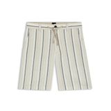 BOSS Regular Fit Çizgili Şort Chino, 32, 5003387354, Bej, Erkek