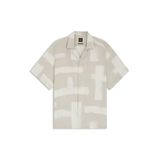 BOSS Regular Fit Fırça Desenli Gömlek, XL, 5003387295, Bej, Erkek