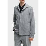 Boss Relaxed Fit Logolu Çizgili Ceket Erkek Ceket 50534987 030 - Gri - 52