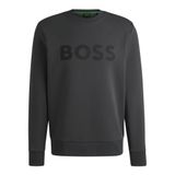 BOSS Salbo Tape logolu erkek sweatshirt, Koyu Gri 27, XL