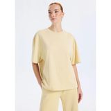 Boss Sarı Kadın Standart Yazı Baskılı T-Shirt 50545498