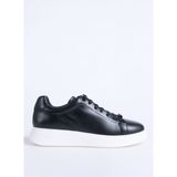 BOSS Siyah Erkek Deri Sneaker Bulton