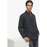Boss Siyah Erkek Regular Fit Denim Gömlek Lambey BO_50553377 - XL
