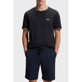 Boss Streç Pamuklu Regular Fit Bisiklet Yaka T Shirt Erkek T Shirt 50521245 402 - Lacivert - XS