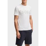 Boss Streç Pamuklu Regular Fit Büyük Logolu T Shirt Erkek T Shirt 50535170 100 - Beyaz - 3XL