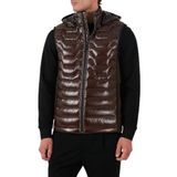 BOSS Su İtici Regular Fit Kapüşonlu Kuş Tüyü Dolgulu Şişme Yelek, Kahve, M Beden, Erkek