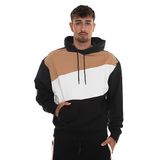 BOSS Sweatshirt Erkek Siyah-Bej, Siyah-Bej, M