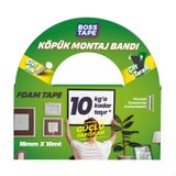 Boss Tape 10 KG Solvent Akrilik Aksesuar Köpük Montaj Bandı 18 mm x 10m