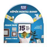 Boss Tape 15 KG Çift Taraflı Köpük Aksesuar Montaj Bandı 24 mm x 10m